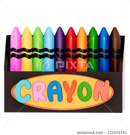 Art supplies for teacher's day Clipart, Crayon , back to school on transparent background, 3D Rendering Art supplies for teacher's day Clipart, Crayon , back to school on transparent background, 3D Rendering 112078741
