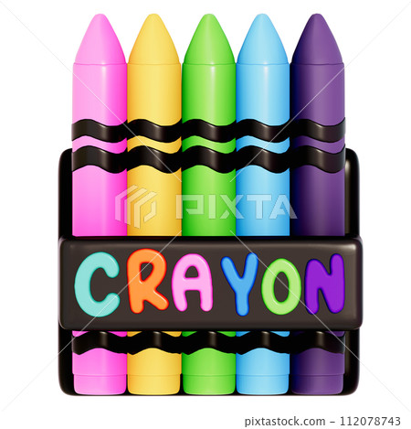 Art supplies for teacher's day Clipart, Crayon , back to school on transparent background, 3D Rendering Art supplies for teacher's day Clipart, Crayon , back to school on transparent background, 3D Rendering 112078743
