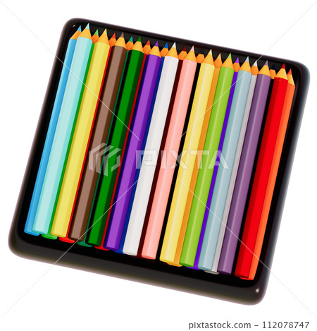 Art supplies for teacher's day Clipart, Colorful Pencils Set , back to school on transparent background, 3D Rendering Art supplies for teacher's day Clipart, Colorful Pencils Set , back to school on transparent background, 3D Rendering 112078747