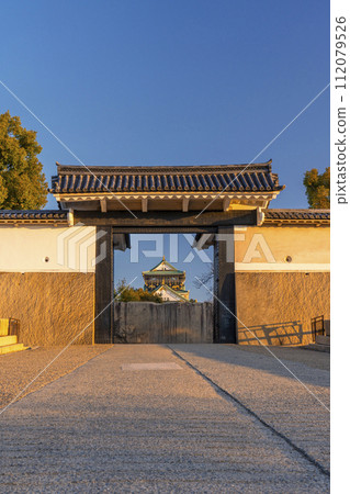 大阪城公園 從櫻花門看大阪城塔 112079526