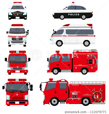 警車、救護車、消防車組 警車、救護車、消防車組 112079771