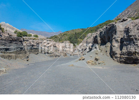 The volcanic landscape of sand sea in Bromo Tengger Semeru national park, East Java, Indonesia. The volcanic landscape of sand sea in Bromo Tengger Semeru national park, East Java, Indonesia. 112080130