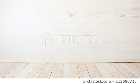 Empty Room With Wooden Floor and White Walls Empty Room With Wooden Floor and White Walls 112080735