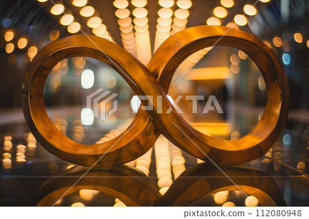 Close Up of Metal Object With Background Lights Close Up of Metal Object With Background Lights 112080948