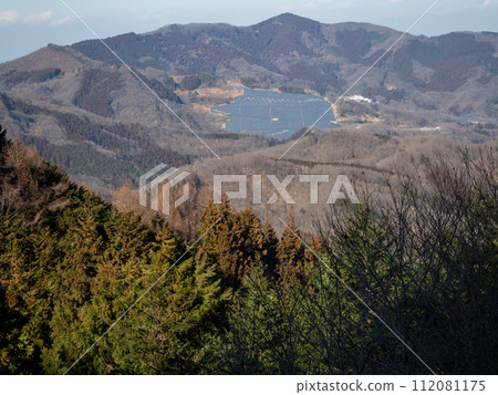 Solar panels installed on the mountains of Chichibu 112081175