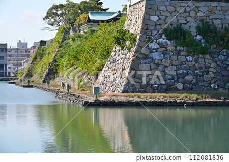 Iyo Province Imabari Castle's moat, stone wall and dog run Iyo Province Imabari Castle's moat, stone wall and dog run 112081836