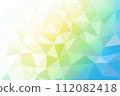 Geometric pattern, polygon pattern, blue, green, and yellow gradation 112082418