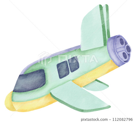 Airplane watercolor cartoon cute Airplane watercolor cartoon cute 112082796