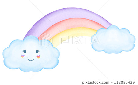 Fairy tale watercolor cartoon cute 112083429