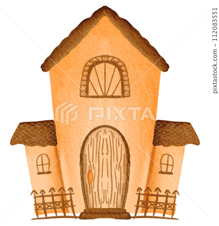 Fairy tale watercolor cartoon cute Fairy tale watercolor cartoon cute 112083551