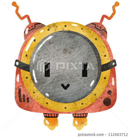 Cute Robot hand paint watercolor Cute Robot hand paint watercolor 112083712