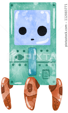 Cute Robot hand paint watercolor Cute Robot hand paint watercolor 112083771