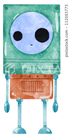 Cute Robot hand paint watercolor Cute Robot hand paint watercolor 112083773