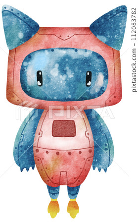 Cute Robot hand paint watercolor Cute Robot hand paint watercolor 112083782