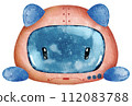 Cute Robot hand paint watercolor 112083788