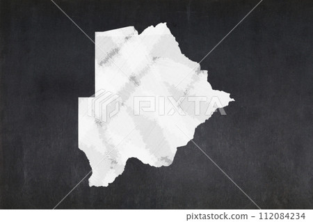 Map of Botswana drawn on a blackboard Map of Botswana drawn on a blackboard 112084234