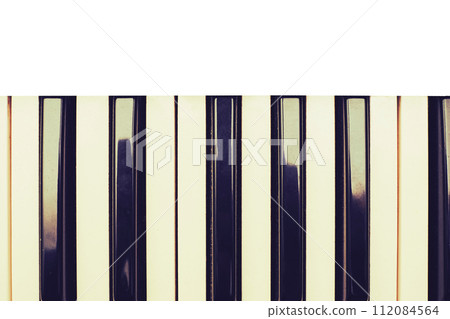 Business card for musicians, entertainment producers, piano keys on a white Business card for musicians, entertainment producers, piano keys on a white 112084564