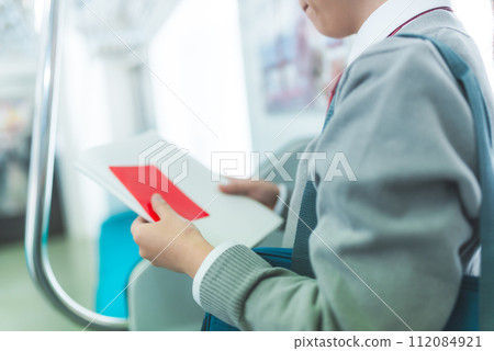 Image of high school students commuting to school by train Image of high school students commuting to school by train 112084921