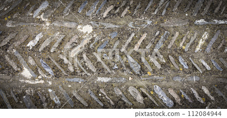 Grunge outdoor old concrete texture. Selective focus 112084944