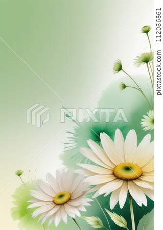 Wallpaper with transparent x-ray flowers. 112086861