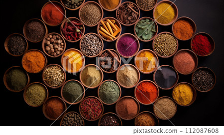 Various spices and herbs Various spices and herbs 112087608