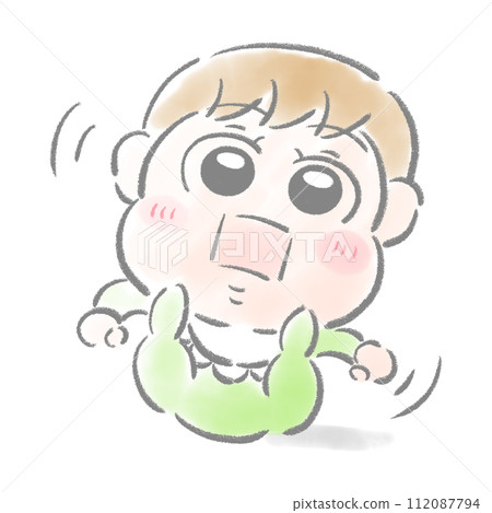 寶寶左右滾動,水彩觸感 寶寶左右滾動,水彩觸感 112087794
