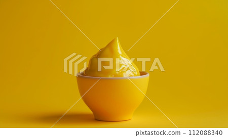 Mango Pudding with Diced Mango Topping 112088340