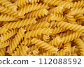 Uncooked Fusilli Pasta Texture 112088592
