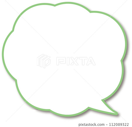 simple green speech bubble 112089322