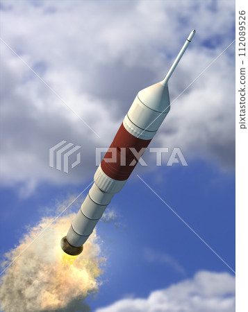 Flying rocket 112089526