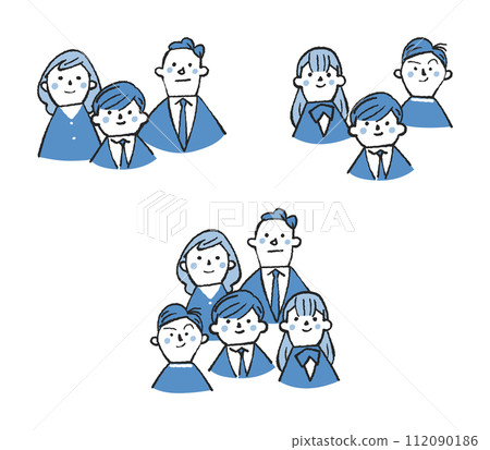 學生和老師穿著制服套裝插畫素材 112090186
