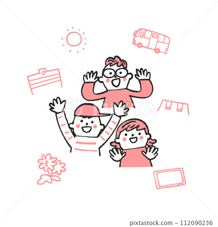 Good friends illustration material Good friends illustration material 112090236