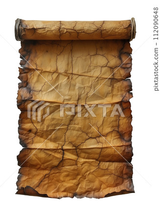 Old paper scroll isolated 112090648