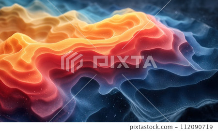 abstract background colored neon waves 112090719