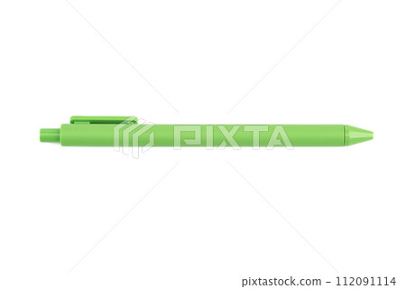 Plastic ballpoint pen isolated on white background. 112091114