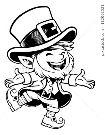 Leprechaun Cute Irish St Patricks Day Cartoon 112091521