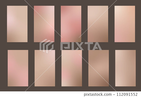 Nude gradient. Pastel nude background set, modern gradient vector design. Trendy screen. 112091552