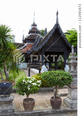 Pavillion at Vihara of Luang Pu Mun in Chiang Mai 112091672