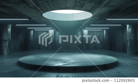 Minimalist Concrete Stage with Overhead Lighting Minimalist Concrete Stage with Overhead Lighting 112092603