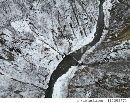 仲冬鳴子峽鳥瞰,小雪 仲冬鳴子峽鳥瞰,小雪 112093771