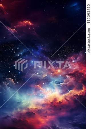Endless universe with stars and galaxies in outer space. Cosmos art. 112093810