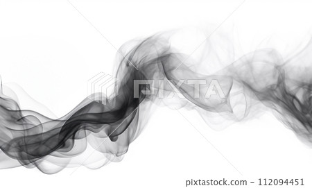 Black smoke on white background. Generative Ai Black smoke on white background. Generative Ai 112094451