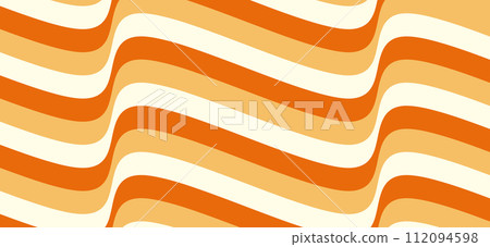 Striped caramel wave background. Toffee texture with cream. Psychedelic candy pattern. Illusion of movement. Striped caramel wave background. Toffee texture with cream. Psychedelic candy pattern. Illusion of movement. 112094598