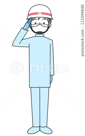 向消防人員致敬（急救隊/防感染服） 112094686