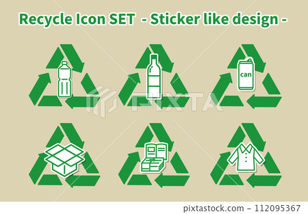 回收、循環、循環、生態影像的圖示集 112095367
