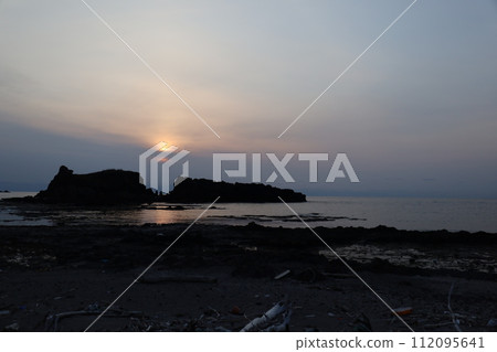 冬天的深浦黃昏 112095641
