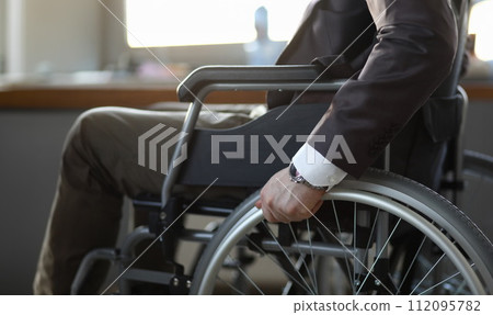 Guy in disabled carriage 112095782