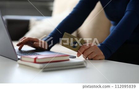 Person filling information to pay Person filling information to pay 112095839