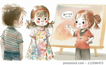 Children's little quarrel: A smooth-talking girl Children's little quarrel: A smooth-talking girl 112096455