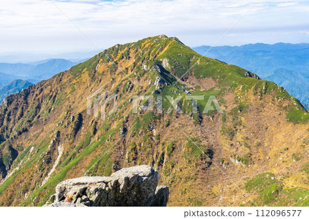 Central Alps vertical mountaineering Mt. Soraki from Senjojiki Mt. Sannosawa seen from the summit of Shimada Musume 112096577